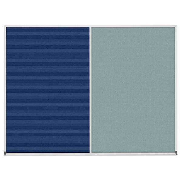 Triple Door Radius Corkboard, 96"x48", Sat, UV7006RC-SATIN-FORBO